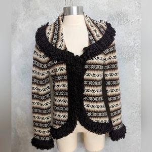 Nine West Shawl Collar Wool Cardigan